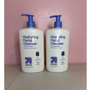 Lot of 2 Up&Up Hydrating Facial Cleanser with Ceramides for Dry Skin 12 fl oz